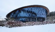 Caldwell Building in snow