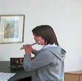 Sarah with the flute